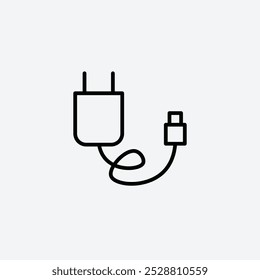 Charger icon in tree different line stroke sizes.
