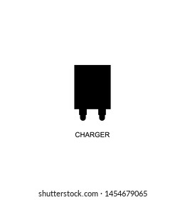 charger icon vector black design