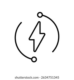 Vector de icono de cargador. Carga de signo de ilustración. Símbolo de electricidad. Logo de Powerbank.