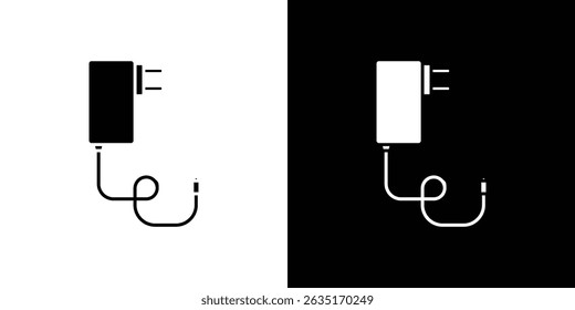 Charger icon Vector in flat style. Collection silhouettes