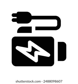 charger icon. vector glyph icon for your website, mobile, presentation, and logo design.