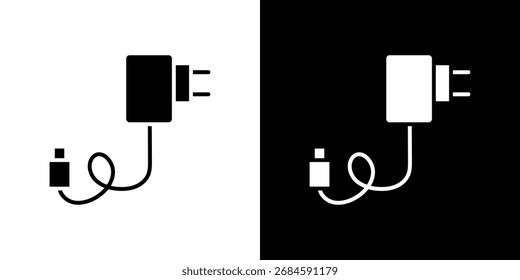 Ícone de carregador, Gráficos vetoriais em estilo preenchido