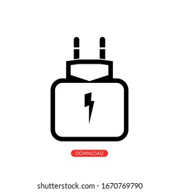 Iconos de dispositivo: Cargador. Ilustración vectorial del diseño web receptivo.