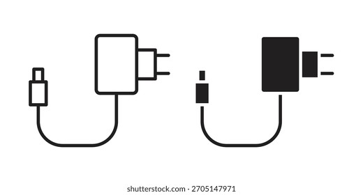 Charger icon vector modern flat and stroke designs