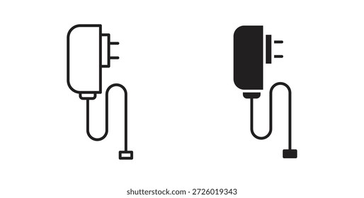 Símbolo de Vector de iconos de cargador con trazo editable y versiones planas