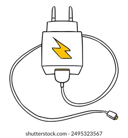 charger illustration hand drawn isolated vector