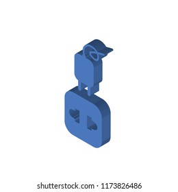 Charger isometric left top view 3D icon