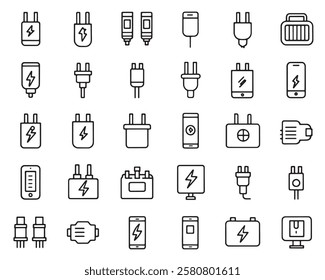 Charger Line Art 50 Icon Set Designs (4)