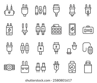 Charger Line Art 50 Icon Set Designs (1)