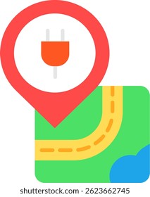 Diseño de icono de Vector de línea de cargador