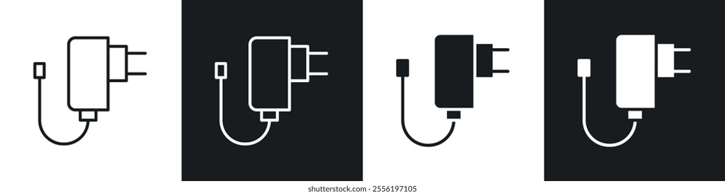 Charger linear icon set for app, and web design.