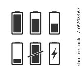 Charger phases illustration. Simple flat icons set