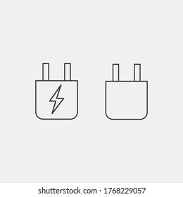 charger plug vector icon charging device