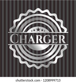 Charger silver badge or emblem