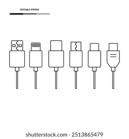 Charger Type Icon Set Vector Design.