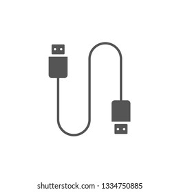 Charger USB Cable Modern Simple Vector Icon