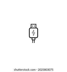Charger USB Outline icon simple vector perfect illustration
