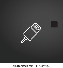 Charger vector icon. Charger concept stroke symbol design. Thin graphic elements vector illustration, outline pattern for your web site design, logo, UI. EPS 10.