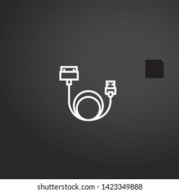 Charger vector icon. Charger concept stroke symbol design. Thin graphic elements vector illustration, outline pattern for your web site design, logo, UI. EPS 10.