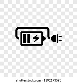 Charger vector icon isolated on transparent background, Charger transparency logo concept