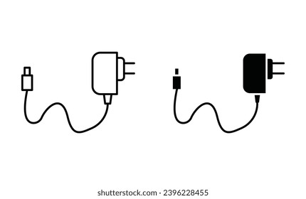 Charger vector icon set. vector illustration