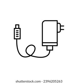 Charger vector line icon illustration