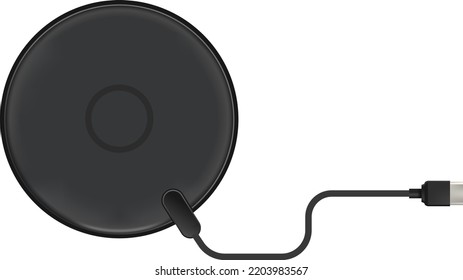 Charger with wire and usb cable, isolated phone or gadget devices system for filling battery up. Electronic equipment adapter or power bank. Modern technologies. Vector in flat style illustration