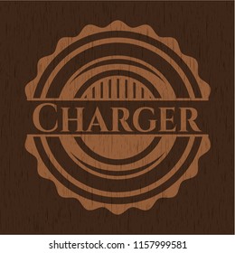 Charger wooden emblem