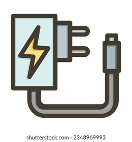 ChargerThick Line Filled Colors For Personal And Commercial Use.
