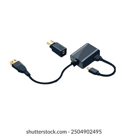 A charging Adapter Vector Art 