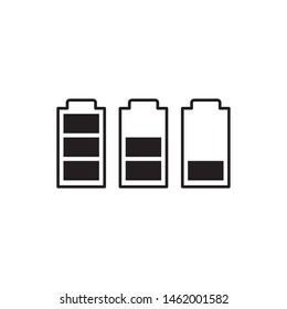 Charging batteries vector icon set