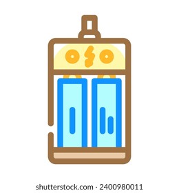 charging battery color icon vector. charging battery sign. isolated symbol illustration