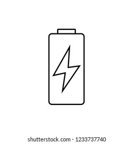 Charging Battery concept line icon. Linear Charging Battery concept outline symbol design. This simple element illustration can be used for web and mobile.