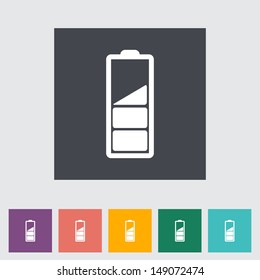 Charging the battery, flat single icon. Vector illustration.