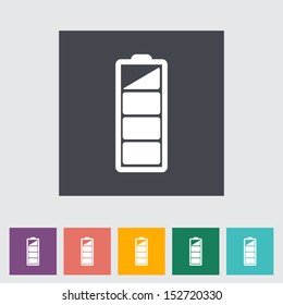 Charging the battery, flat single icon. Vector illustration.