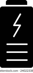 Charging Battery Glyph Vector Icon Design