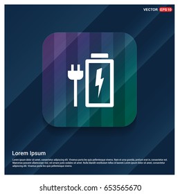 Charging battery icon . Battery icon 
