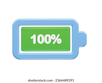 Charging battery icon 3d rendering illustration