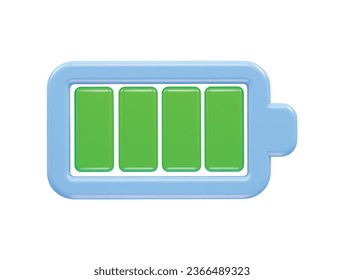 Charging battery icon 3d rendering illustration