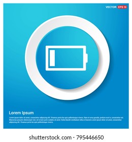 Charging battery icon . Battery icon Abstract Blue Web Sticker Button