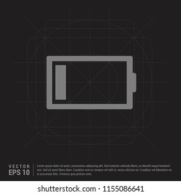 Charging battery icon . Battery icon - Black Creative Background - Free vector icon