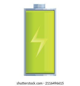 Charging battery icon cartoon vector. Energy level. Full electric