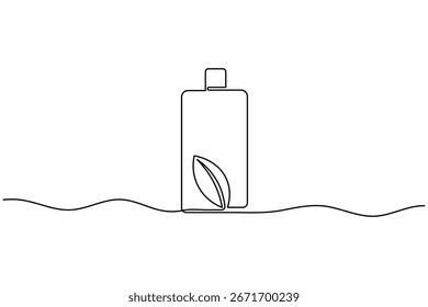 Icono de batería de carga continua de una línea de dibujo con rayo sobre fondo blanco