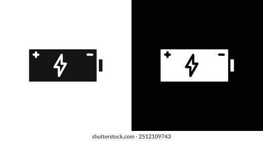 Charging battery icon Flat fill set collection