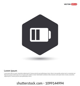 Charging battery icon . Battery icon Hexa White Background icon template