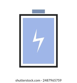 Icono de batería de carga ilustrado en Vector
