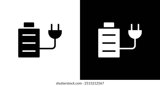 Carregando ícone da bateria logotipo definir vetor