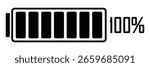 Charging battery icon set with 0,% 25%, 50%, 75%, 100% indicator in colorful style. Battery charge flat icons. Charge indicator. Vector battery power icon powerfully charged. battery icon . EPS 10. 