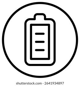 Charging battery icon Thin line vector design
