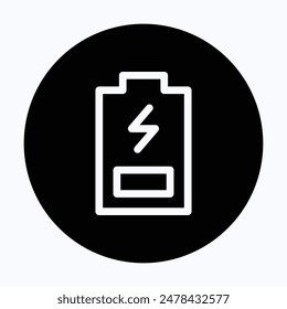 Charging Battery Icon, Battery Vector Icon,